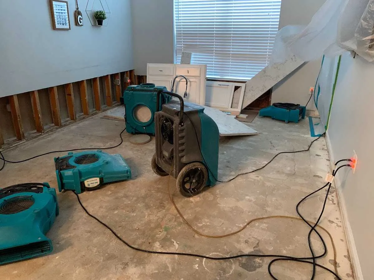 Dehumidifier in flood-cut room for Water Extraction & Removal in Terrytown